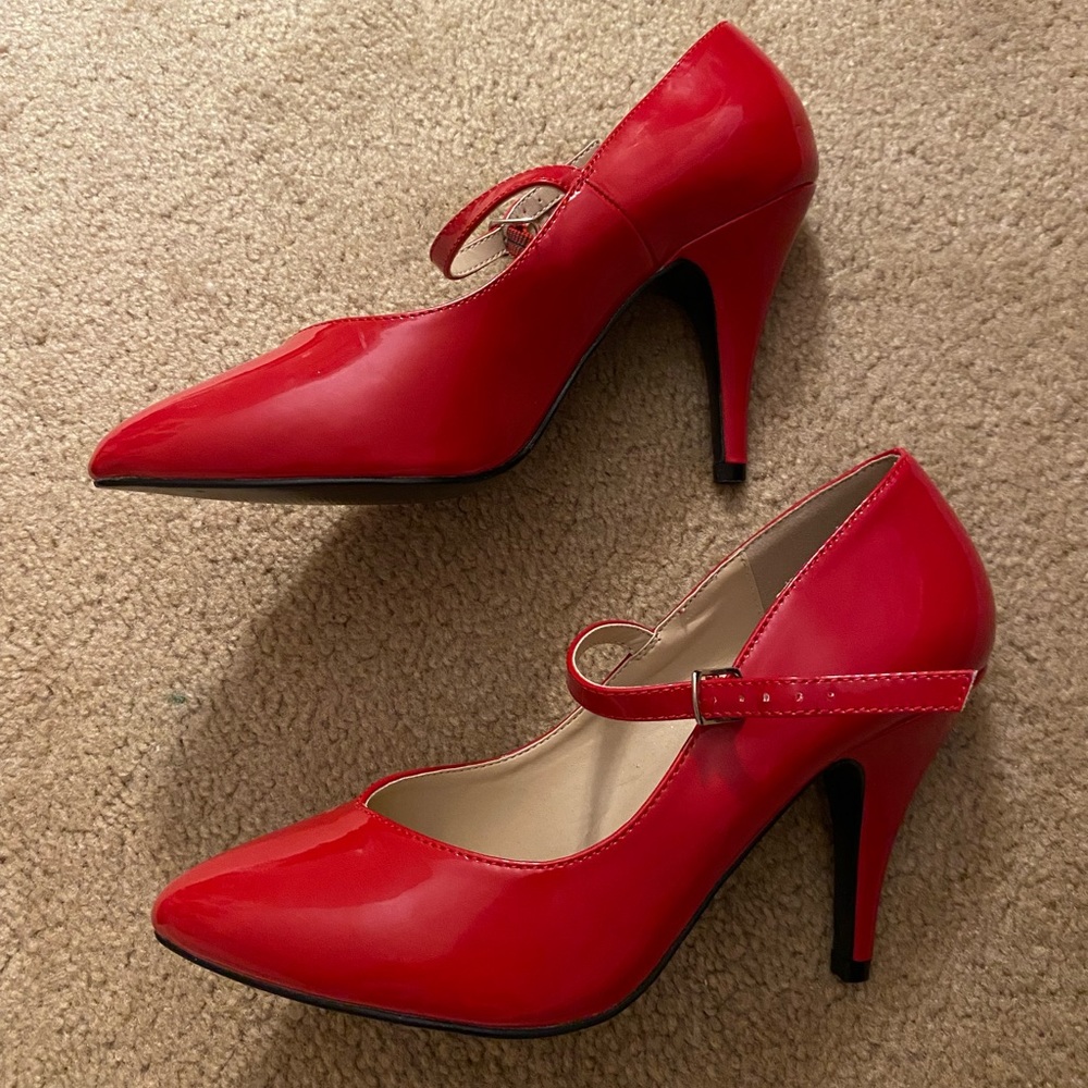 Red Mary Jane Heels